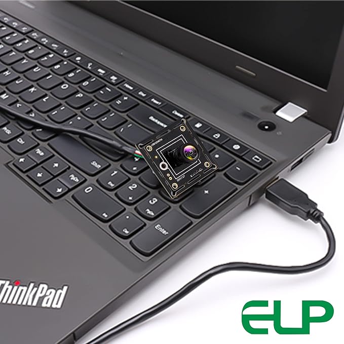 ELP USB Camera Module Super Mini 720p Wide Angle with 100degree M7 Lens Megapixel HD OV9712 Embedded Webcam Board for Computer USB2.0 UVC Video PC Opencv Camera Modulewith 3.3ft/1m Cable for Laptop