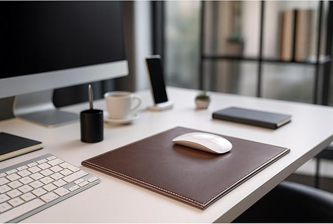 Dacasso Bonded Leather Mouse Pad Brown