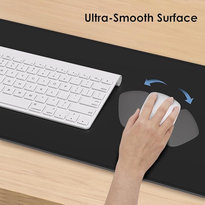 Magnetic Mouse Pad with Wireless Charging 35.4'' x 16.9'' Extra Large Desk Pad Waterproof and Scratch-Resistant Mousepad Charcoal Black Computer Mouse Mat for MacBook PC Laptop