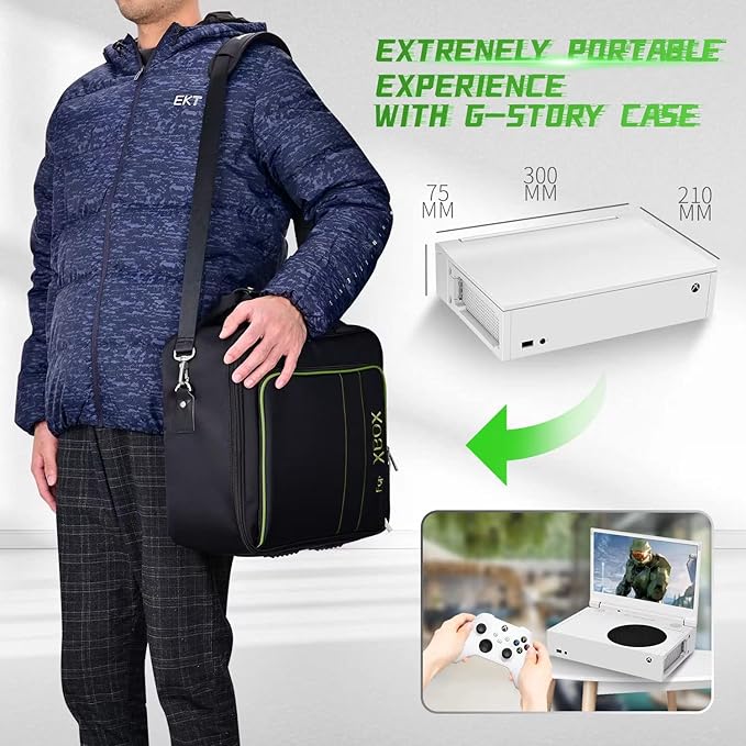 G-STORY 12.5‘’ Portable Monitor for Xbox Series S 1080P Portable Gaming Monitor IPS Screen for Xbox Series S（not Included） with Two HDMI HDR Freesync Game Mode Travel Display