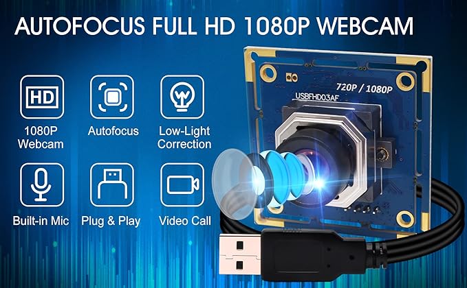 ELP USB Camera Module 100fps Autofocus 2megapixel usb with Camera 1080p FHD Industrial USB Camera 1080P 30fps USB Camera Module 720P 60fps USB Cameras