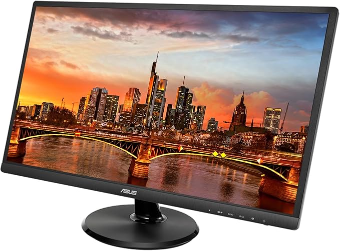 ASUS VA329HE 32-inch 1080P 75 Hz Full HD LED Backlit LCD Monitor 2-Pack Bundle with VGA HDMI Eye Care Ultra-Low Blue Light Desk Mount Dual Monitor Stand