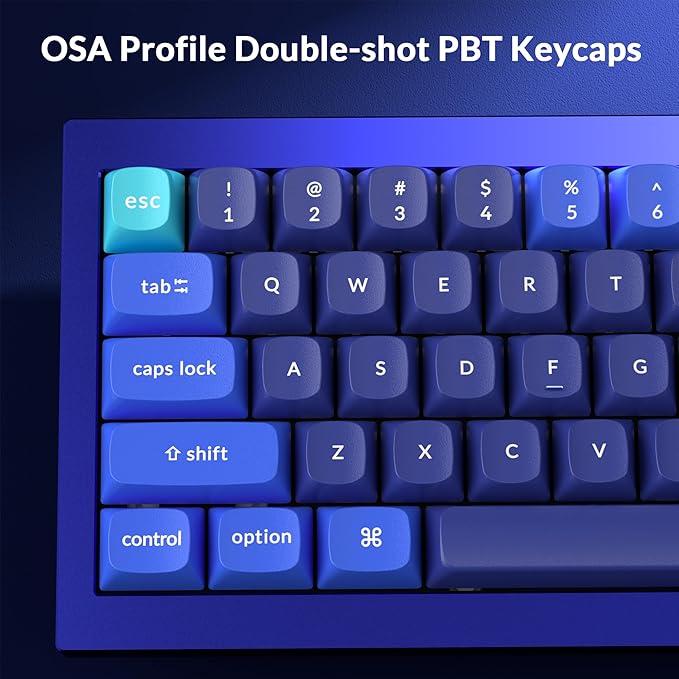 Keychron Q4 Wired Custom Mechanical Keyboard QMK/VIA Programmable Macro Full Aluminum Hot-Swappable Gateron G Pro Brown Switch 60% Layout Double Gasket Compatible with Mac and Windows - Blue