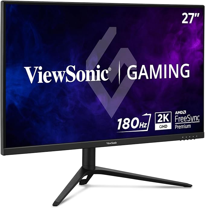 ViewSonic VX2728J-2K 27 Inch Gaming Monitor 1440p 180hz 0.5ms IPS w/FreeSync Premium Advanced Ergonomics HDMI and DisplayPort