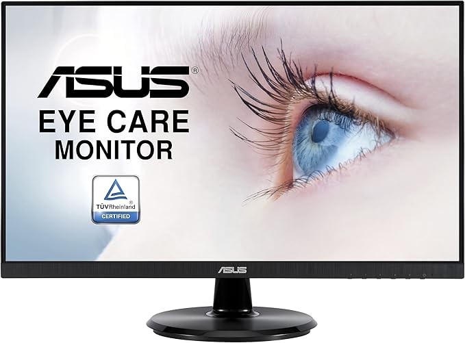 ASUS 24-Inch Desktop Monitor - 1080P Full HD 75Hz IPS Adaptive-Sync/FreeSync Eye Care HDMI DisplayPort VGA Frameless VESA Wall Mountable - VA24DQ