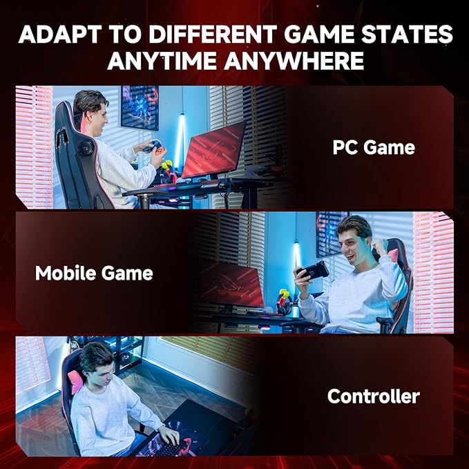 GTPLAYER Gaming ChairGamer Chair with Bluetooth and Adjustable BackrestSeat Height Adjustable Computer Chairs with 3D ArmrestsVideo Game Chair with Footrest Speakers (Colourful)