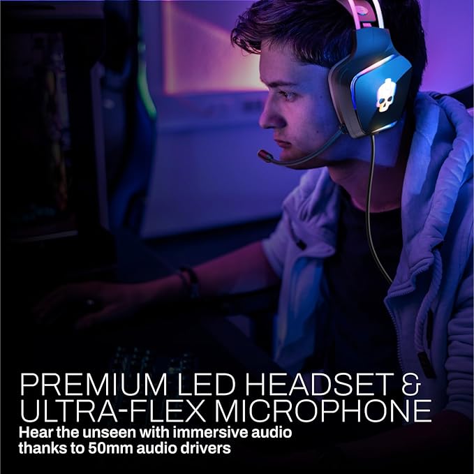 GAME PUNK 6-Piece Codebreakers RGB Gaming Bundle – Mechanical Keyboard RGB Mouse &amp XL Mousepad USB Hub Gaming Headset w/Stand Light Strip – PC Game Accessories for Desktop &amp Laptop