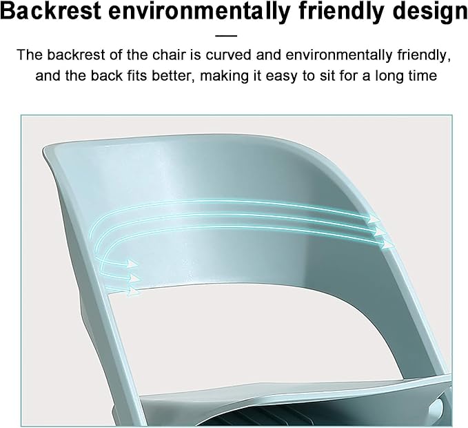 Office Chair Gaming Chair Computer Chair Modern PP Dining Chair with Not-Slip FeetMid-Back Plastic Computer Chair Lounge Chair for Kitchen Garden Bedroom ConferenceErgonomic Arml