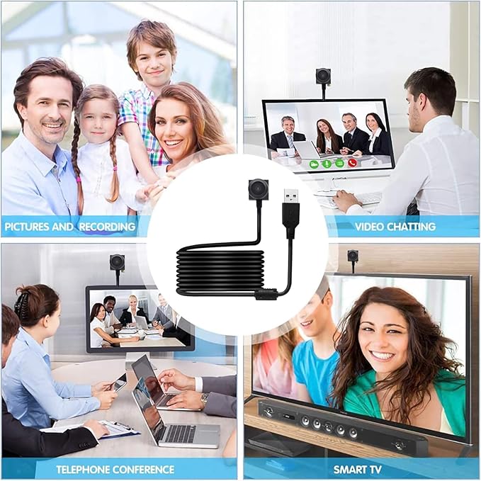 PEGATISAN 1080P Webcams Eye Contact Computer Camera Center Cam with Microphone 120°Wide-Angle Mini USB Cameras Webcam for Zoom/Skype/Teams Conferencing/Calling/Gaming Laptop