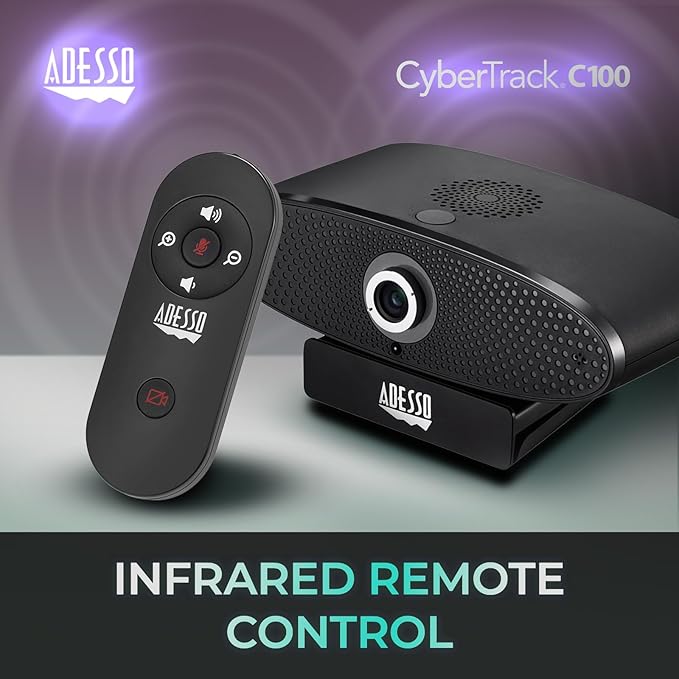 Adesso 4K Webcam for Conference and Meeting Room PC and Laptop with Remote Control Ultra HD Boardroom Camera with 8MP CMOS Sensor Adjustable View Angle 4X Zoom Clear Speaker and Microphone