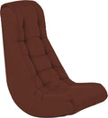 Factory Direct Partners Soft Tufted Floor Rocker - Cushioned Ground Chair for Kids Teens and Adults - Great for Reading Gaming Meditating TV - Burgundy 10488-BY