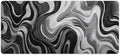 Abstract Art White Gray Gaming Mouse Pad Non-Slip Rubber Base 3XL Mousepad with Stitched EdgesWaterproof Washable Mouse Mat for Desk Home Office Gaming 35.5x16