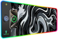 TARKARI Magnetic Wireless Charging RGB Mouse Pad Large Gaming Desk Mat Waterproof 31.5x11.8 Black Mousepad Ultra-Smooth Surface Non-Slip Rubber Base Desk Pad for Keyboard Laptop