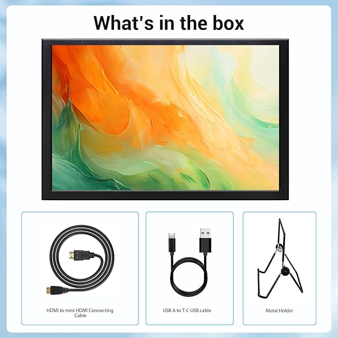 8 Inch Mini Monitor Small HDMI Screen Display1280 * 800 Resolution Portable Monitor for PC Laptop Compatible with Raspberry Pi Game Consoles