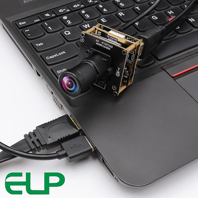 ELP 4K USB HDMI Camera Module Night Vision PC Camera for Computer Monitor with Simultaneous 2X Digital Zoom and 8mp Resolution Ideal for Security and Laser Engraver Applications