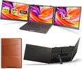 NGTeco 15.3” Triple Laptop Screen Extender 1200P Portable Monitor Extended Plug-and-Play 4.6MM Ultra-Thin 2.64LB Compatible with 14-17.3” Mac/Windows Laptops