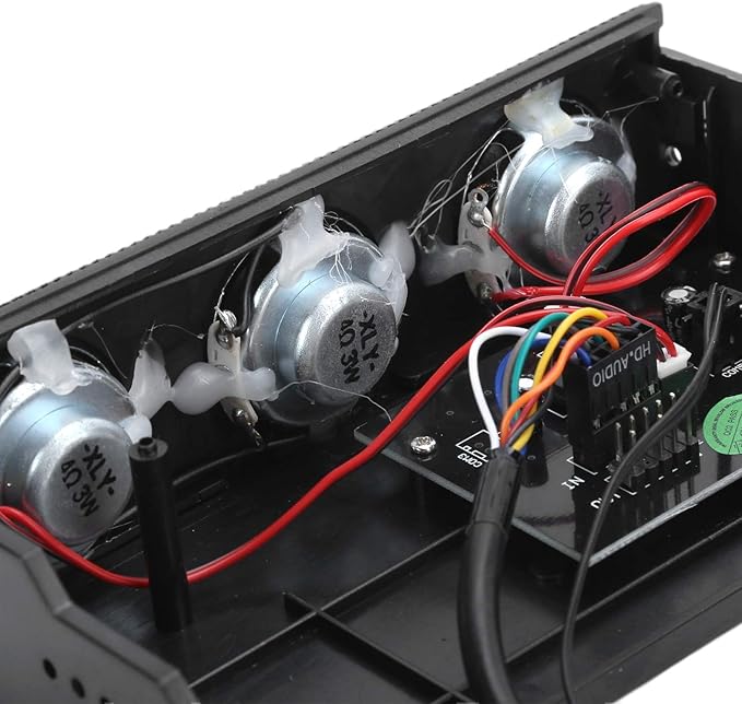 Heayzoki PC Front Panel Speaker Stereo Surround Computer Case Builtin Mic Loudspeaker 5.25in STW9005 PC Floppy Drive Front Panel Card Reader with Low Temperature