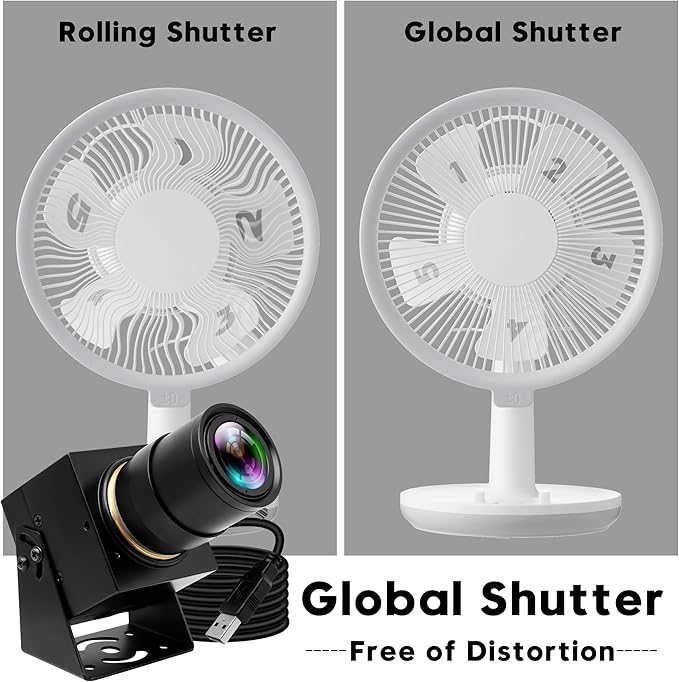 90fps Global Shutter High Speed USB Camera 2.8-12mm 4X Manual Zoom Varifocal Lens 1200P Golf Swing Camera Plug &amp Play for Laptop Raspberry Pi Mac OS &amp Jetson Nano