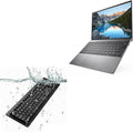 BoxWave Keyboard Compatible with Dell Inspiron 13 5310 (13.3 in) - AquaProof USB Keyboard Washable Waterproof Water Resistant - Jet Black