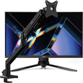 Pixio PX24Q Pro 24 inch 180Hz Refresh Rate QHD 1440p Fast IPS 1ms GTG Response Time Gamnig Monitor with PS1S Wave Black Single Monitor Arm