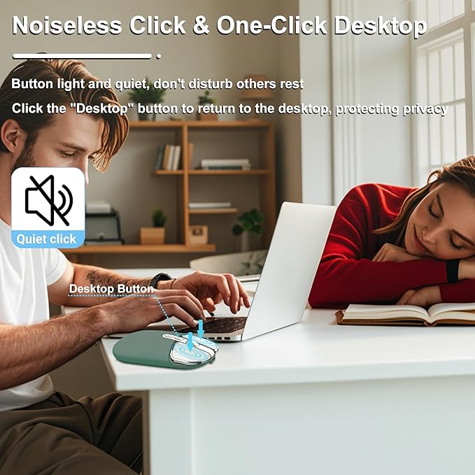 Wireless Mouse Bluetooth Cute Ultra Slim Silent Computer Mice with USB Receiver Dual-Mode 2.4G &amp Bluetooth Rechargeable Portable USB Cordless Mouse for Laptop PC Desktop Tablet Kids Adults Gift G