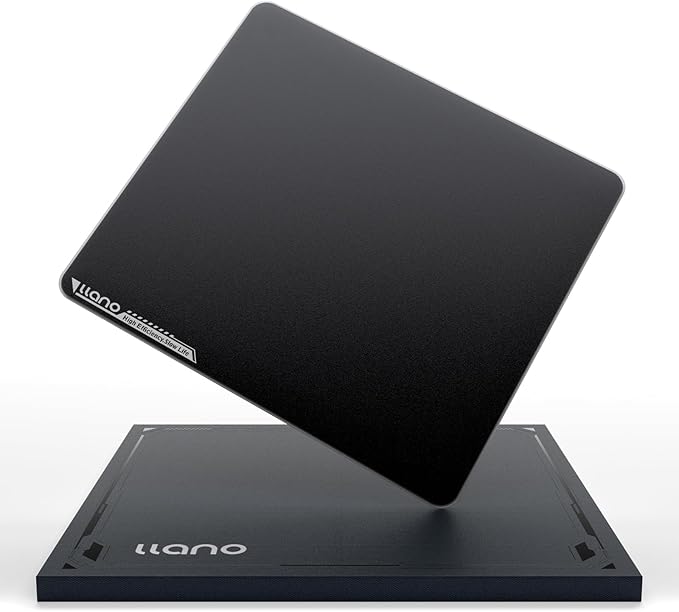 llano MP001 Tempered Glass Gaming Mousepad for FPS Gamers Esport 17.7”x15.8” Mouse Mat Ultra-Smooth 0.85μm Micro-Etched Surface 3mm Thick Non-Slip Base Compatible with Viper/G502 XL 450mm *400mm