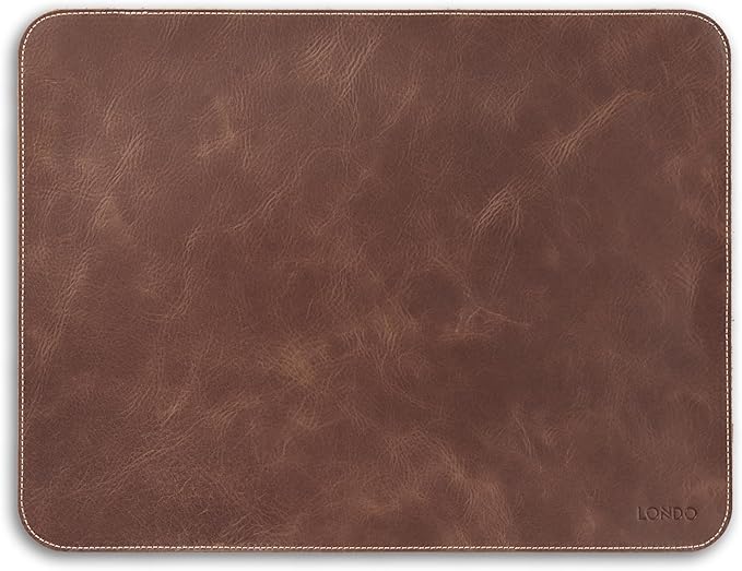 Londo Top Grain Leather Mouse Pad – Desk Mat for Keyboard and Mouse Large Leather Office Desk Pad