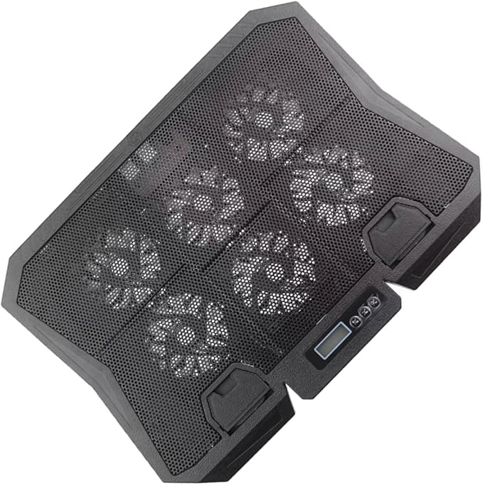 Angoily Laptop Cooling Pad Fans Height USB Powered Quiet for Gaming Laptops and Desktops Efficient Heat Dissipation and Storage Holder