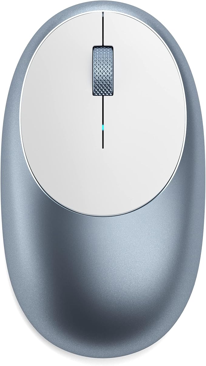 Satechi M1 Wireless Bluetooth Mouse USB-C Rechargeable Compact &amp Portable for MacBook Air/Pro M5/M4 iPad Air/Pro M5/M4/M3 iPad mini Mac mini iMac &amp Windows - Blue