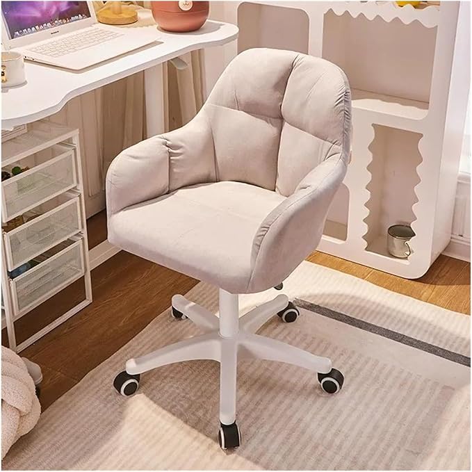 Computer Chair Mobile Computer Office Chair White Theater Rolling Swivel Dining Chair Gaming Luxury Chaise De Bureau Office Furniture (Color : B)