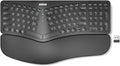 Arteck Split Ergonomic Keyboard with Cushioned Wrist and Palm Rest 2.4G USB Wireless Comfortable Natural Ergonomic Split Keyboard for Windows Computer Desktop Laptop