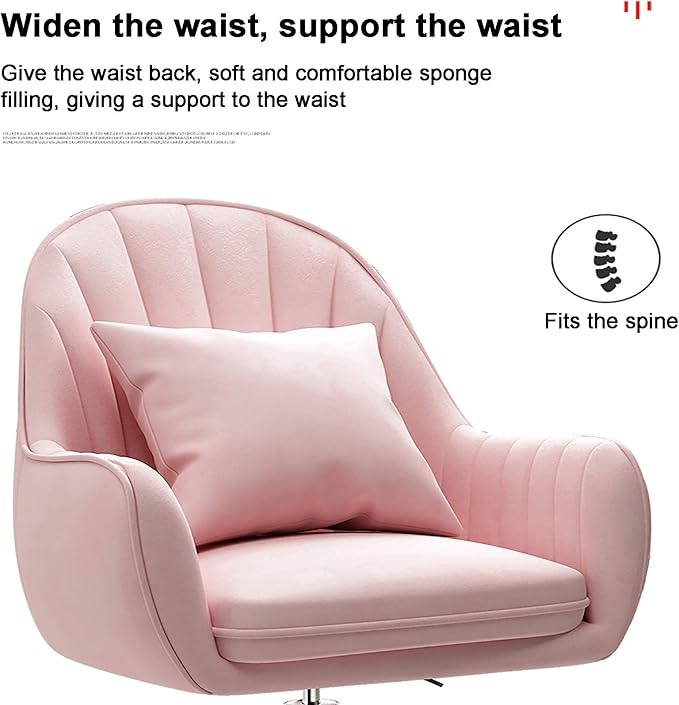 Office Chair Gaming Chair Computer Chair Upholstered Computer Chair with ArmrestAdjustable Swivel Chair Modern Mid-Back Desk Chair Armchair for Executive Living BedroomHome Velvet Off