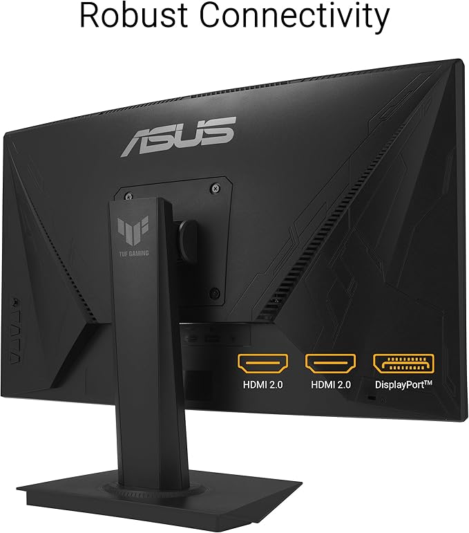 ASUS TUF Gaming 24” (23.6 inch viewable) Curved Monitor (VG24VQER) – FHD 180Hz 1ms DCI-P3 90% Extreme Low Motion Blur Sync FreeSync Shadow Boost Eye Care DisplayWidget Center 3yr Warranty