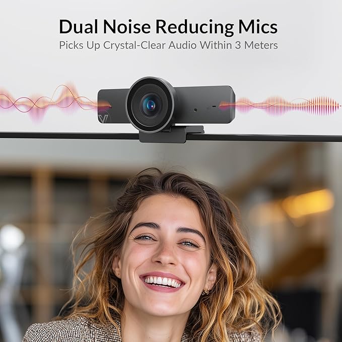 AV Access 4K Conference Room Camera 1/1.8' Sensor Individuals Gallery 120° FOV 5X Digital Zoom Auto Framing Presenter Tracking Dual Mics ePTZ Privacy Cover Work with Teams Zoom Meet