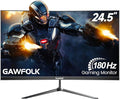 Gawfolk 25 Inch Gaming Monitor 144hz/180hz Computer Monitor FHD 1080P PC MonitorsFrameless Curved Monitors VAsRGB 100% DisplayPort HDMIEye Care Wall Mount Compatible (Black)