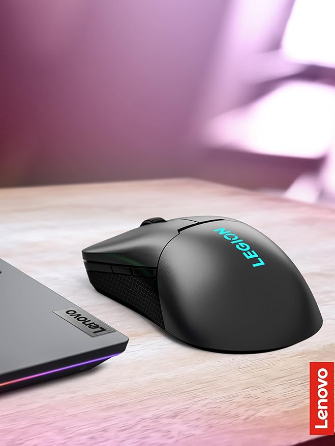 Lenovo Legion M600s RGB Wireless Gaming Mouse – 19000 DPI 6 Programmable Buttons 70 Hours Battery Life Tri-Mode Connectivity (2.4 GHz Bluetooth Wired) (Iron Grey)