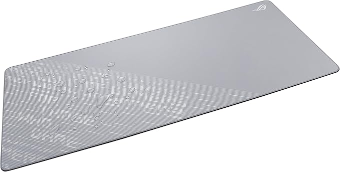 ASUS ROG Scabbard II Arctic Gray XXL Gaming Mouse Pad – 35.4” x 15.7” (Extended/XXL Size) Soft Cloth Surface Water/Oil/Dust-Resistant Anti-Fray Edges Non-Slip Base - Gray