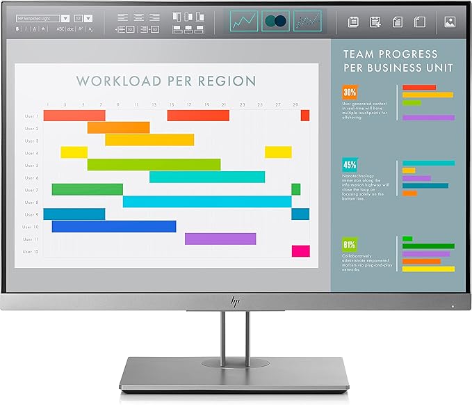 HP EliteDisplay E243i LED Display 61 cm (24) WUXGA Flat BlackSilver