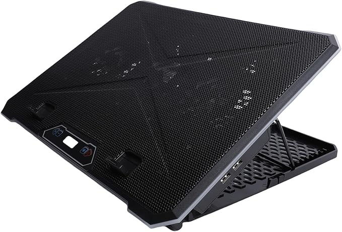 JTLB Gaming Laptop Cooling Pad 8 Levels Height Adjustable 2 USB Ports RGB Lights 12-19 Inch Laptop Cooler with 3C Adapter (13 Fans)
