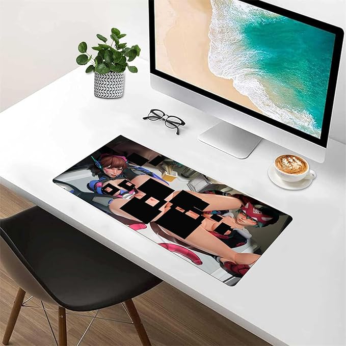 Sexy Anime Mouse Pad Large Computer Gaming Gamer Pad Keyboard Non-Slip Pc Desk Mat XXL Sexy Butt Breasts Chest (31.49x15.74 inche)