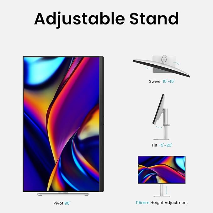 BenQ MA320U 32” 4K 3840x2160 Monitor for MacBook® Pro/Air Dual USB-C 90W Power Delivery Mac Color Match USB Hub Brightness &amp Volume Control on Mac Height &amp Tilt Adjustable Stand P3 Colo