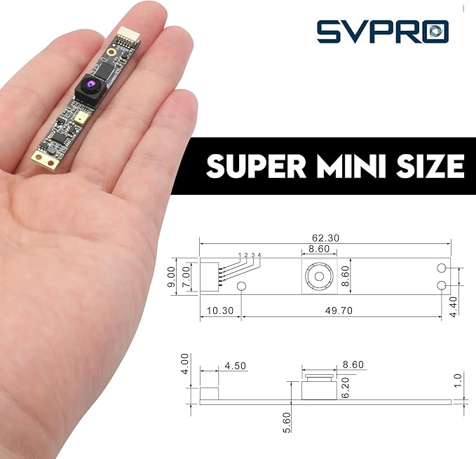 SVPRO 8MP USB Camera Module with Microphone 102 Degree Wide Angle Laser Engraver Camera for Lightburn Fixed Focus 4K UVC Webcam Board for ComputerRaspberry Pi