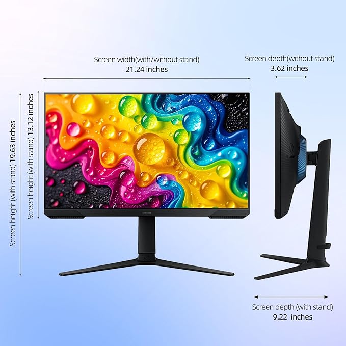 Samsung Odyssey G24 inch FHD Gaming Monitor 180Hz 1ms AMD FreeSync Black Equalizer Virtual Aim Point Eye Care Flicker-Free Game Mode HDMI &amp DisplayPort Tilt/Height/Swivel Adjustment Bla