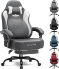 GTPLAYER Big and Tall Gaming Chair Breathable Fabric Computer Chair with Strong Lumbar Support Comfortable Office Chairs with Pocket Spring Cushion High Back Ergonomic Desk Chairs with Footrest