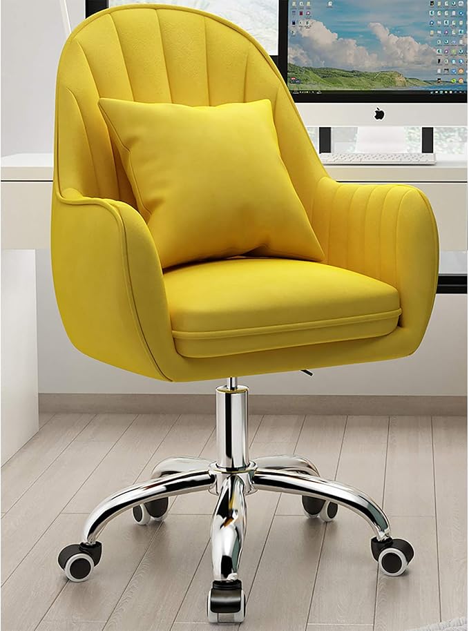 Office Chair Gaming Chair Computer Chair Adjustable Swivel Chair Modern Mid-Back Desk Chair Armchair for Executive Living BedroomUpholstered Computer Chair with ArmrestHome Velve