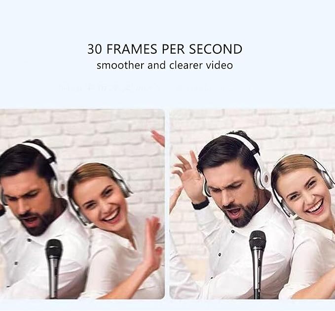 Jectse USB Webcam 2K Auto Focusing PC Camera with Built in Noise Reduction Mic and HiFi Speaker for Video Chat Online Teaching Conference Live Streaming