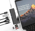 Surface Pro 8/9/X/10/11 Docking Station - Surface Pro 11 USB C Adapter Multiport Hub with 4K HDMI Thunderbolt 4 USB 3.0 SD/TF Reader 3.5mm Audio Surface Pro Copilot Accessories