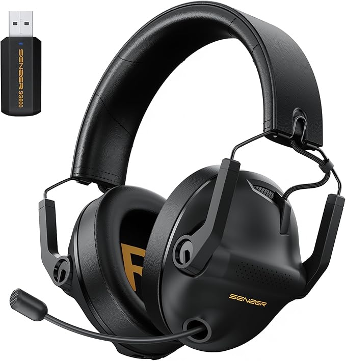 SG600 Wireless Gaming Headset for PC PS5 PS4 Laptop Mac Nintendo Switch 2.4GHz &amp Bluetooth 5.3 Gaming Headphones with Noise Canceling Mic Stereo Sound 70+Hr Battery 15ms Latency
