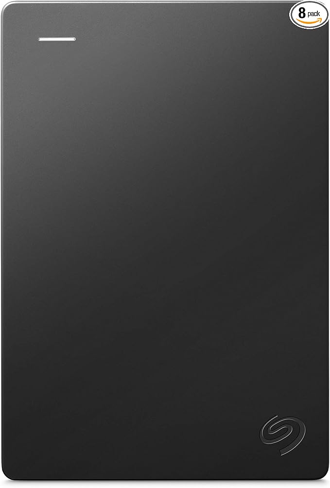 Seagate Portable 5TB External Hard Drive HDD – USB 3.0 for PC Mac PS4 &amp Xbox - 1-Year Rescue Service (STGX5000400) Black (Pack of 8)