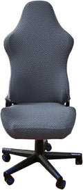 OQHAIR Stretchable Gaming Chair Cover - Washable Removable Water Resistant Ergonomic Reclining Racing Style - Dark Gray